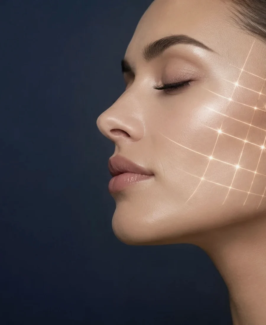 Imagen explicativa de zonas y objetivos de Láser CO2 facial