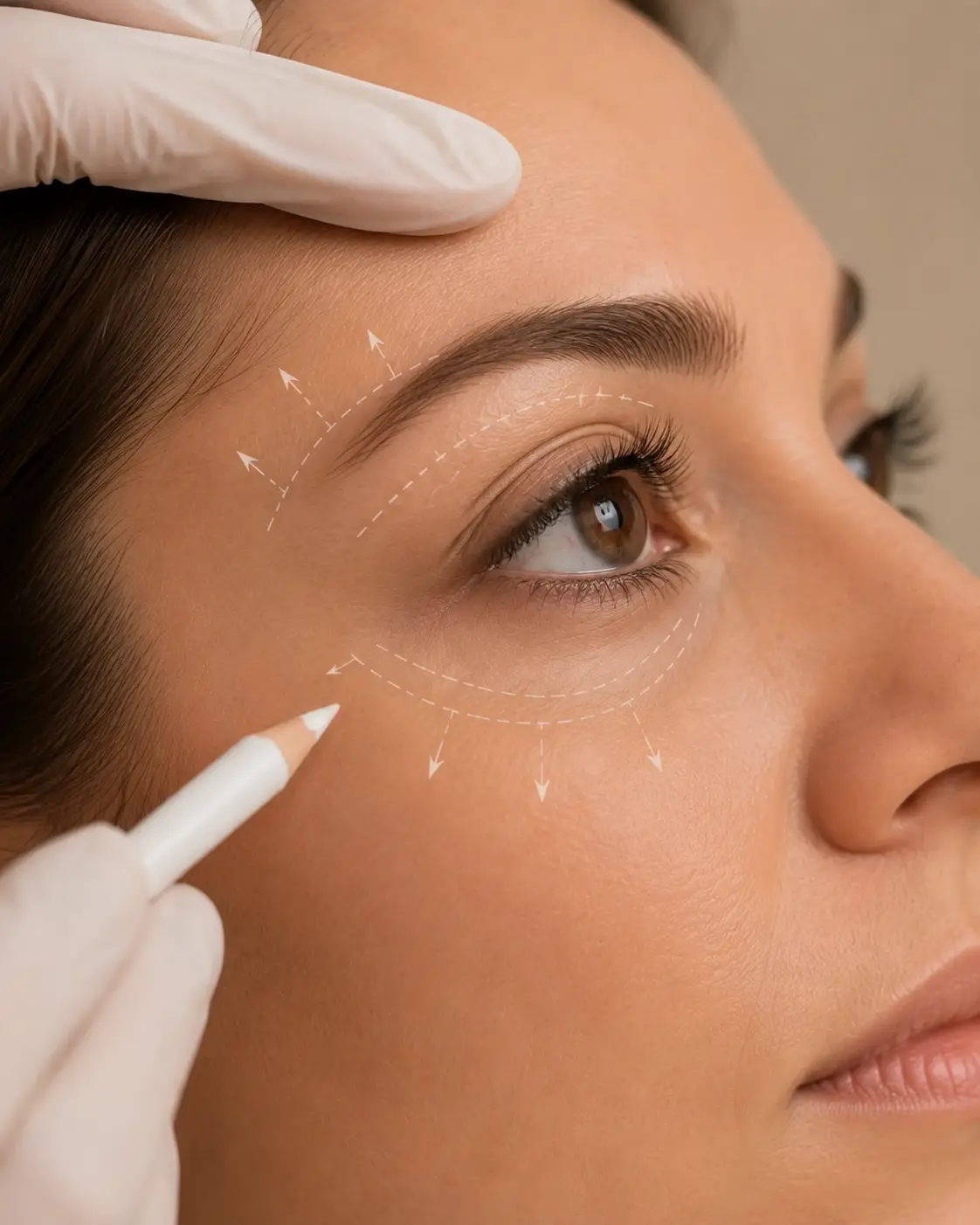 Valoración clínica de párpados y región periocular para blefaroplastia